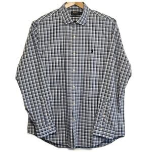 Polo Ralph Lauren Classic Fit Shirt XL Blue Plaid Button Down Long Sleeve Preppy